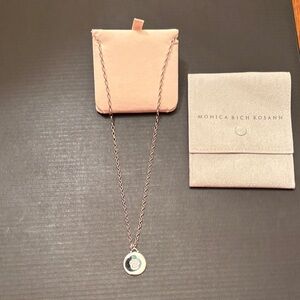 New Monica Rich Kosan Sterling Silver Faithful Paw Print Charm with 18 inch Neck